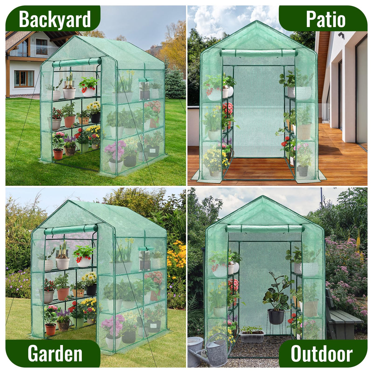 Greengro Greenhouse dimensions-size fits patios, balconies, and backyards.