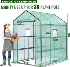 Greengro Greenhouse door zip closeup shows secure access and weather protection.