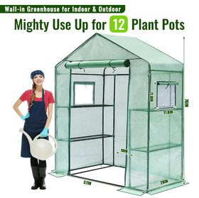 Greengro Greenhouse portable-design supports indoor and outdoor use anywhere.