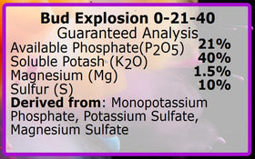 Greenleaf Nutrients Bud Explosion PK for hydroponics setup boosts flowering sites