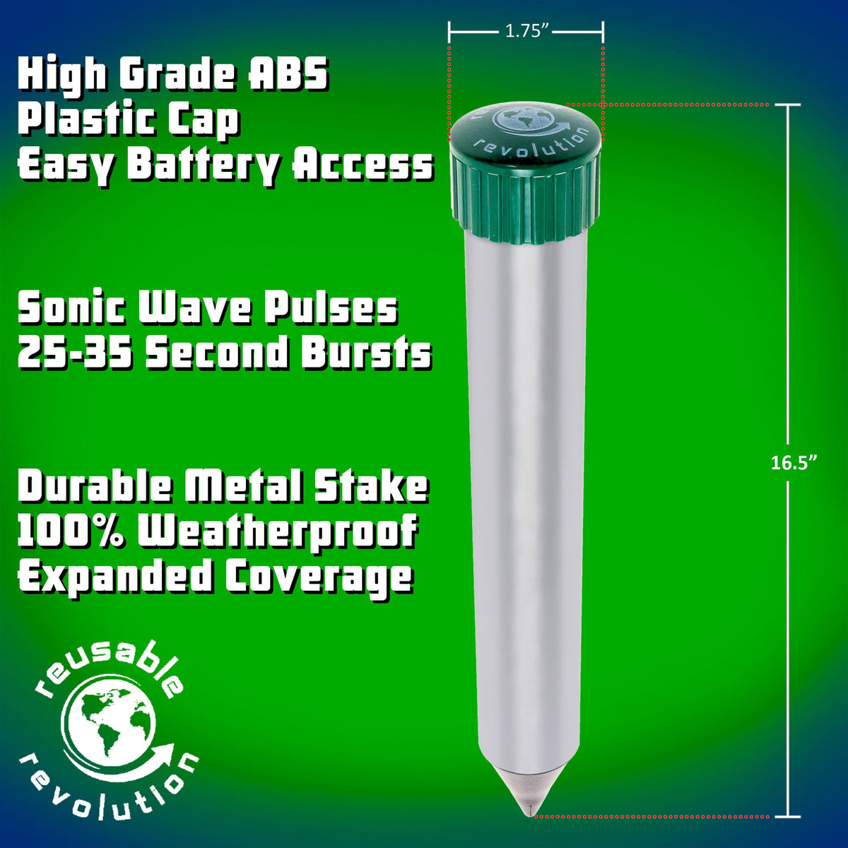 GreenLighting four-stake pack ready for quick outdoor installation