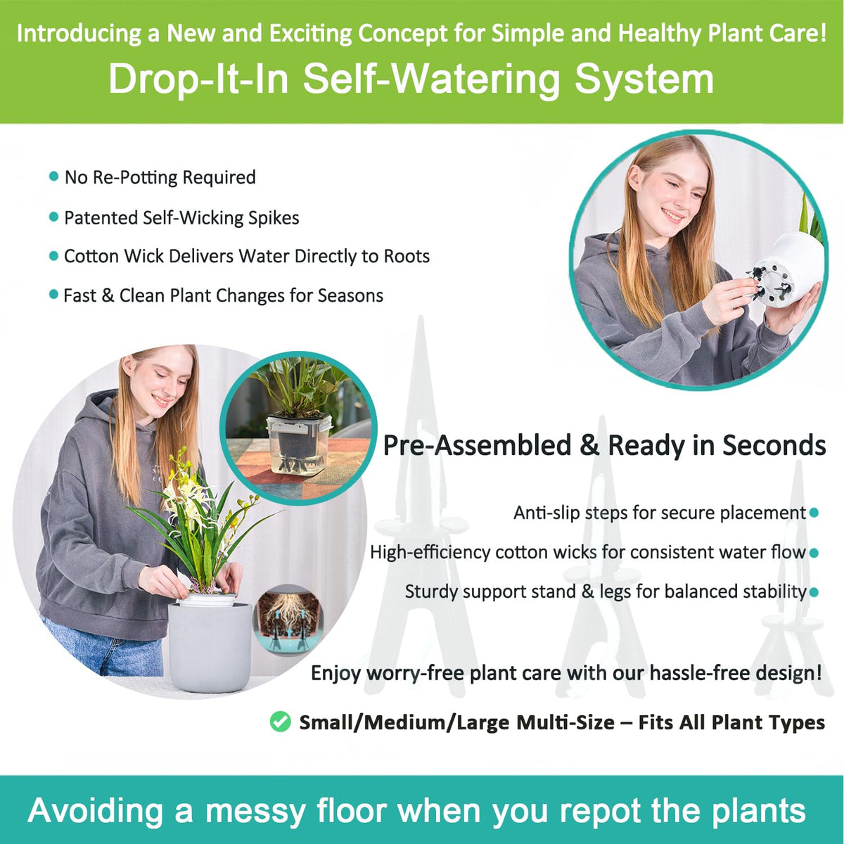 GreenShip fits small to large planters for versatile heights