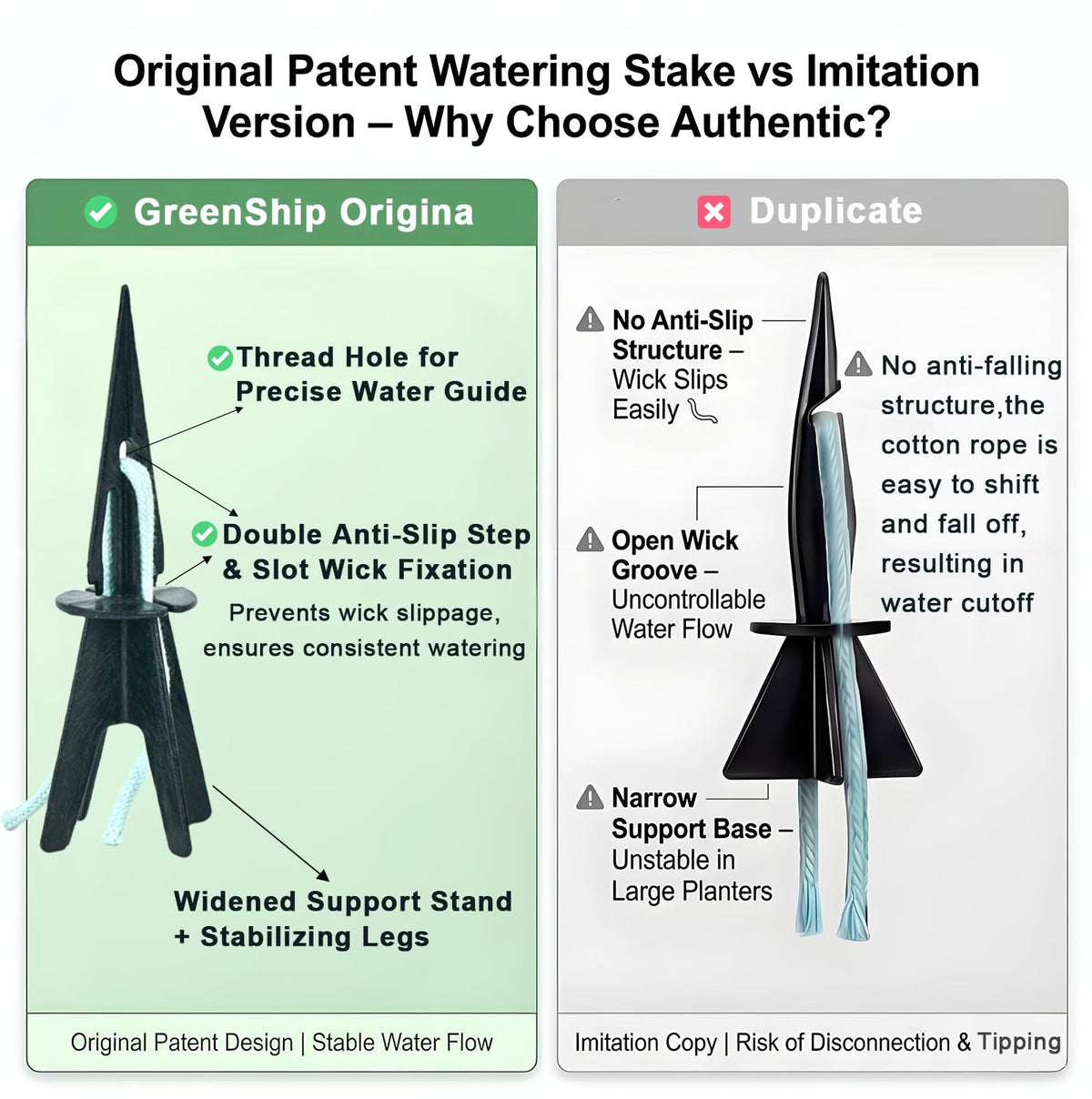 GreenShip wicking rope delivers steady moisture for vacations