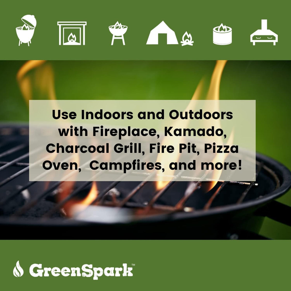 GreenSpark odorless fire starters preserve food flavor while grilling