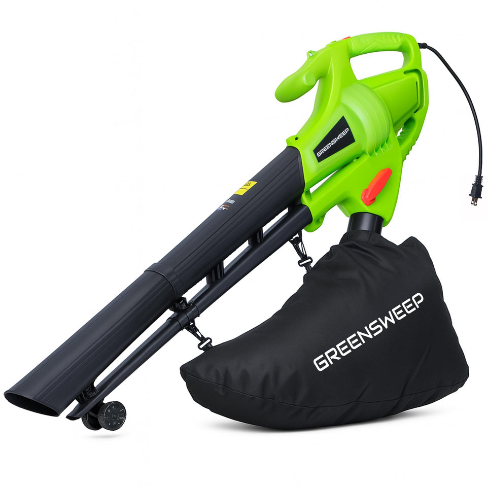 GreenSweep 3-in-1 leaf blower in action for fast debris clearance.
