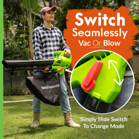 GreenSweep collection bag with 10-gallon capacity for easy disposal.
