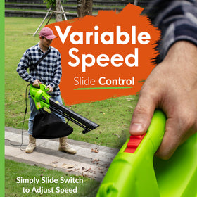GreenSweep lightweight design for easy yard cleanup.