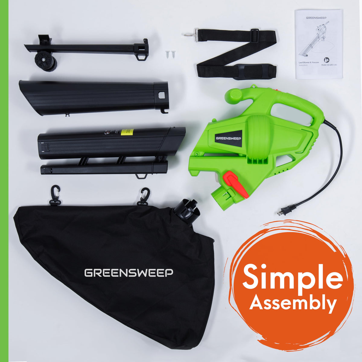 GreenSweep adjustable speed control for delicate gravel and heavy leaves.