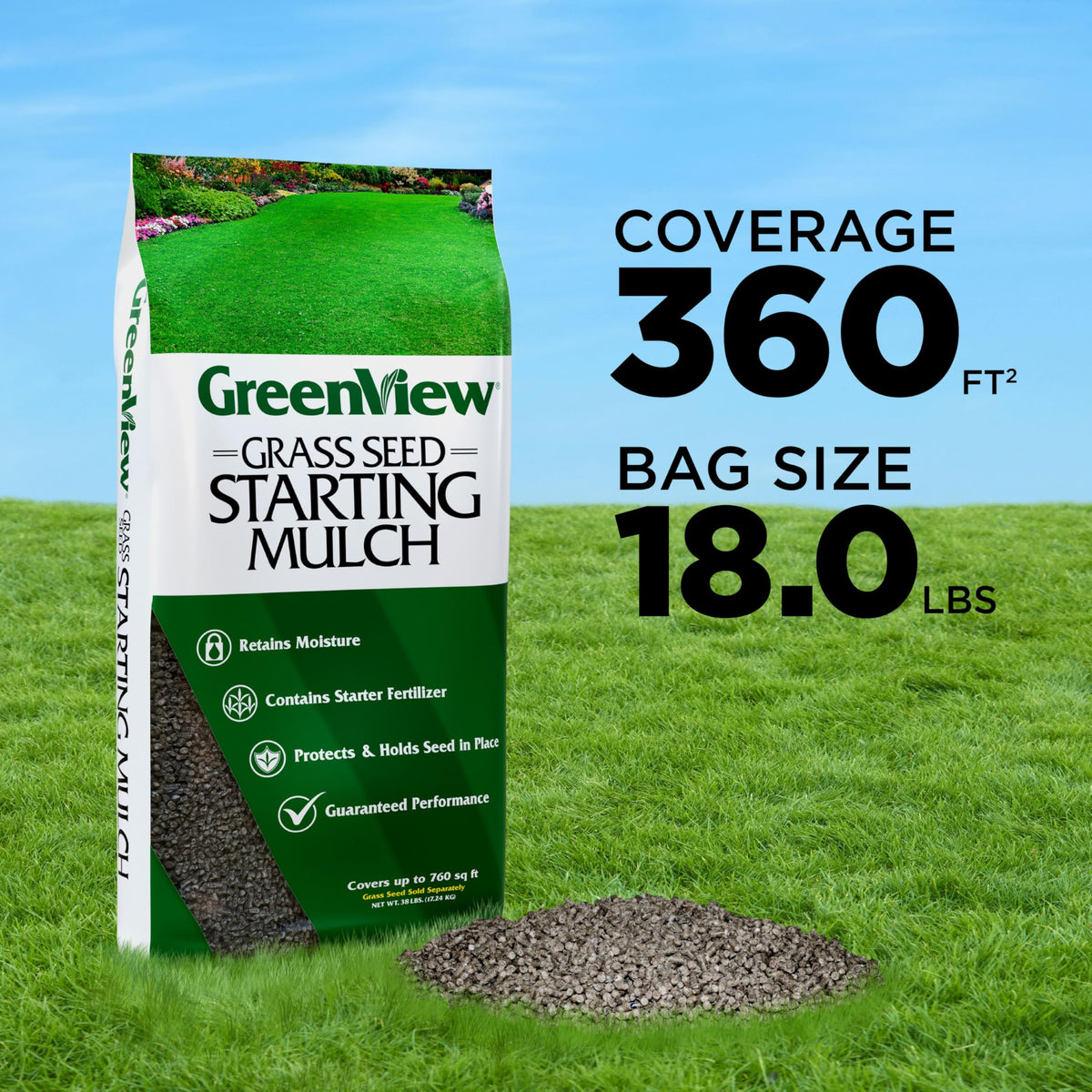GreenView mulch applied to soil ready for watering
