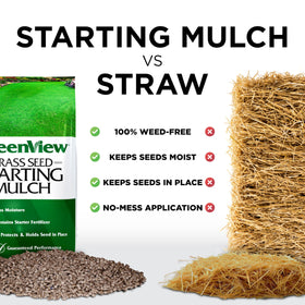 GreenView mulch biodegrades naturally after new lawn establishment
