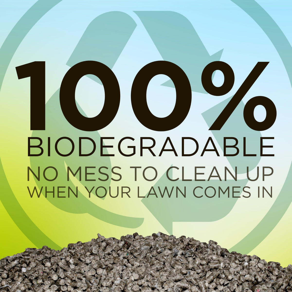 GreenView Grass Seed Starting Mulch appears weed-free on bare soil