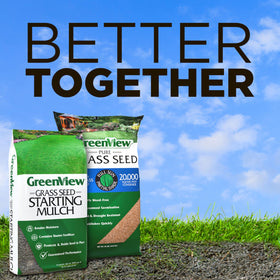 GreenView Grass Seed Starting Mulch with seeds prepared for rapid germination