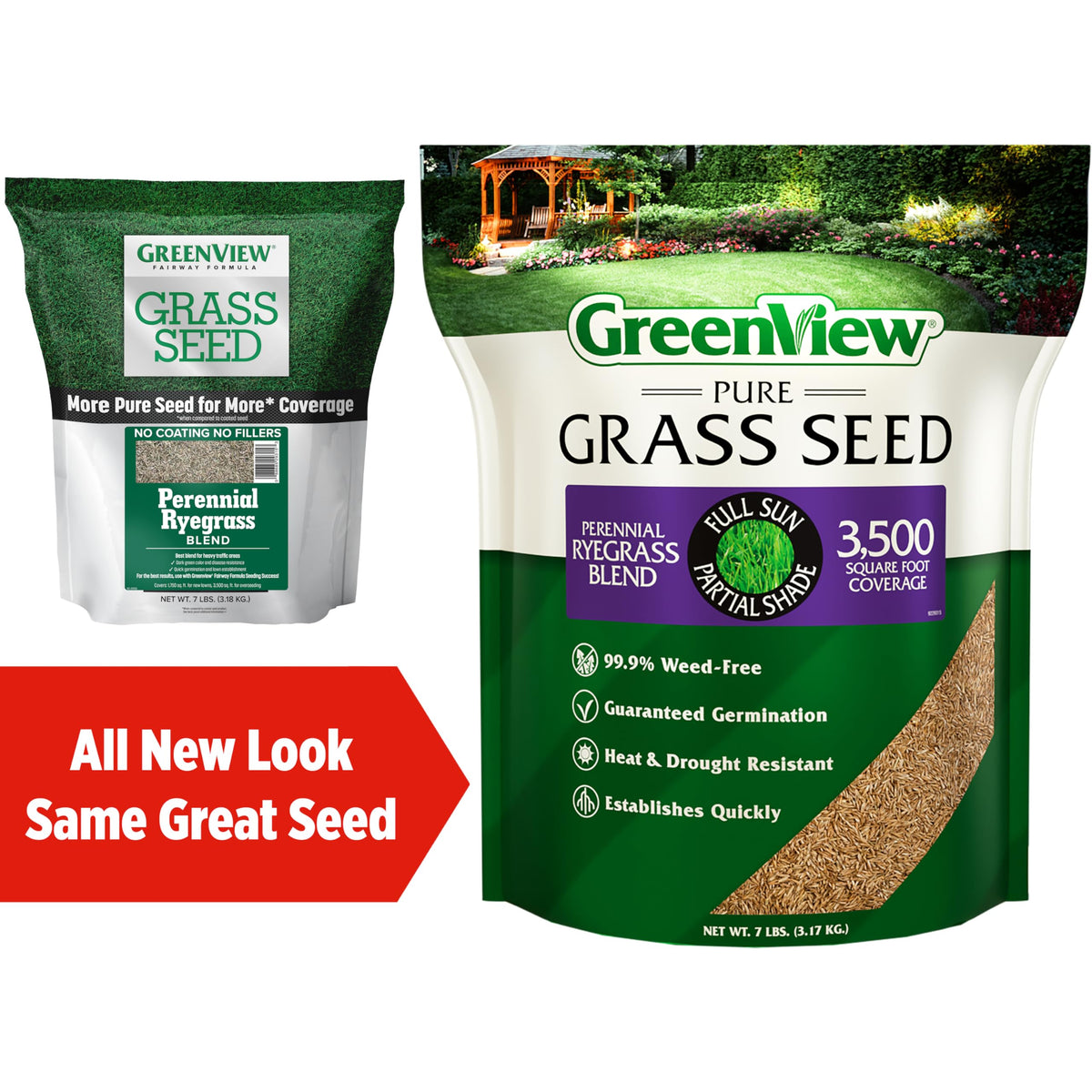 GreenView Pure Grass Seed germinating in 7–12 days