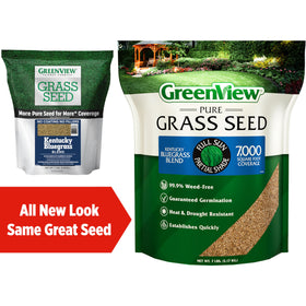 GreenView Pure Grass Seed Kentucky Bluegrass Blend demonstrates weed-free seed batch.