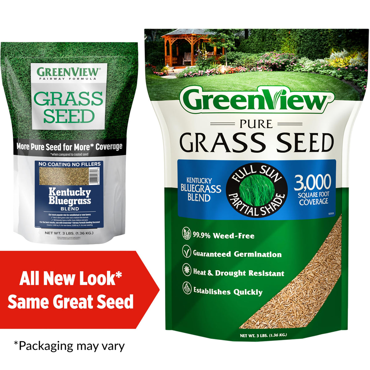 GreenView Pure Grass Seed lush lawn demonstrates deep green color and fine texture