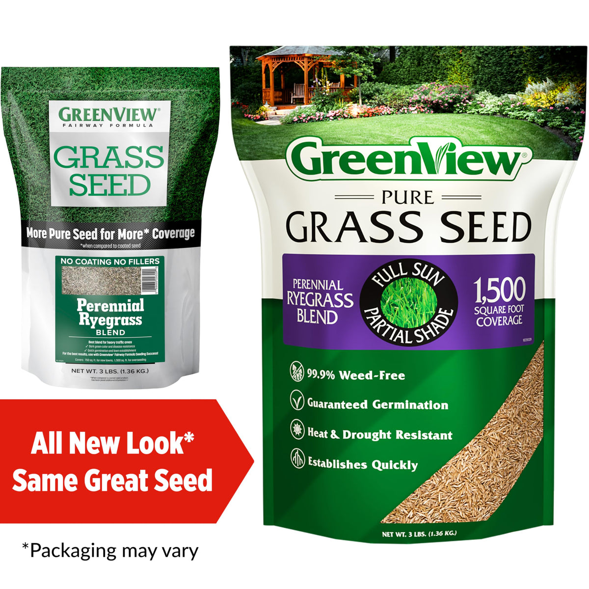 GreenView Pure Grass Seed drought and heat resistance for resilient lawns.