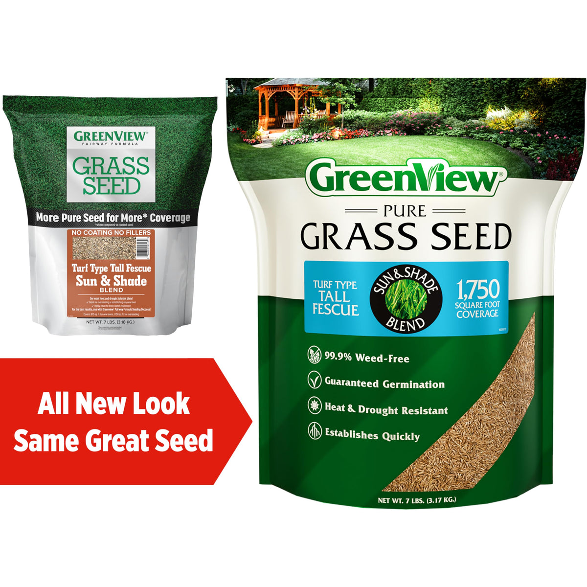 GreenView Pure Grass Seed germinates in 10–14 days for quick lawn emergence