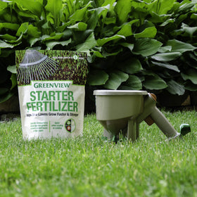 Immediate and time-release nitrogen from GreenView nourish young grass.
