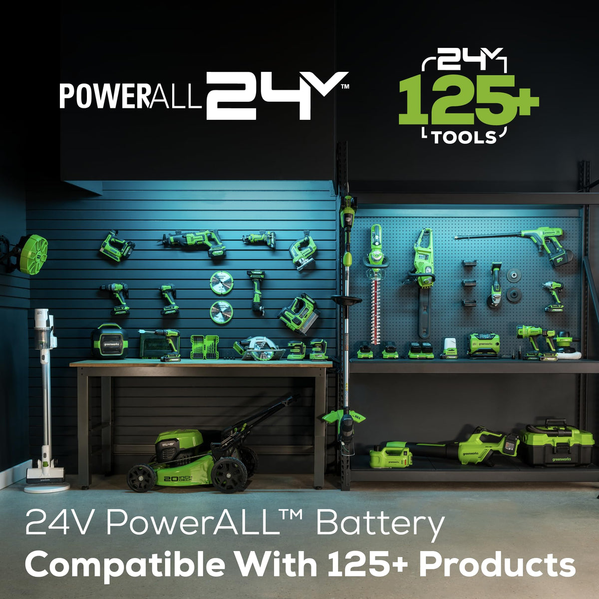 Greenworks 24V 10in chainsaw storm cleanup ready for yards