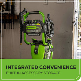 Greenworks 25-degree nozzle provides broader coverage for patios and decks.