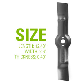 Greenworks 25-inch blade installation demonstrating easy-fit mounting for quick maintenance