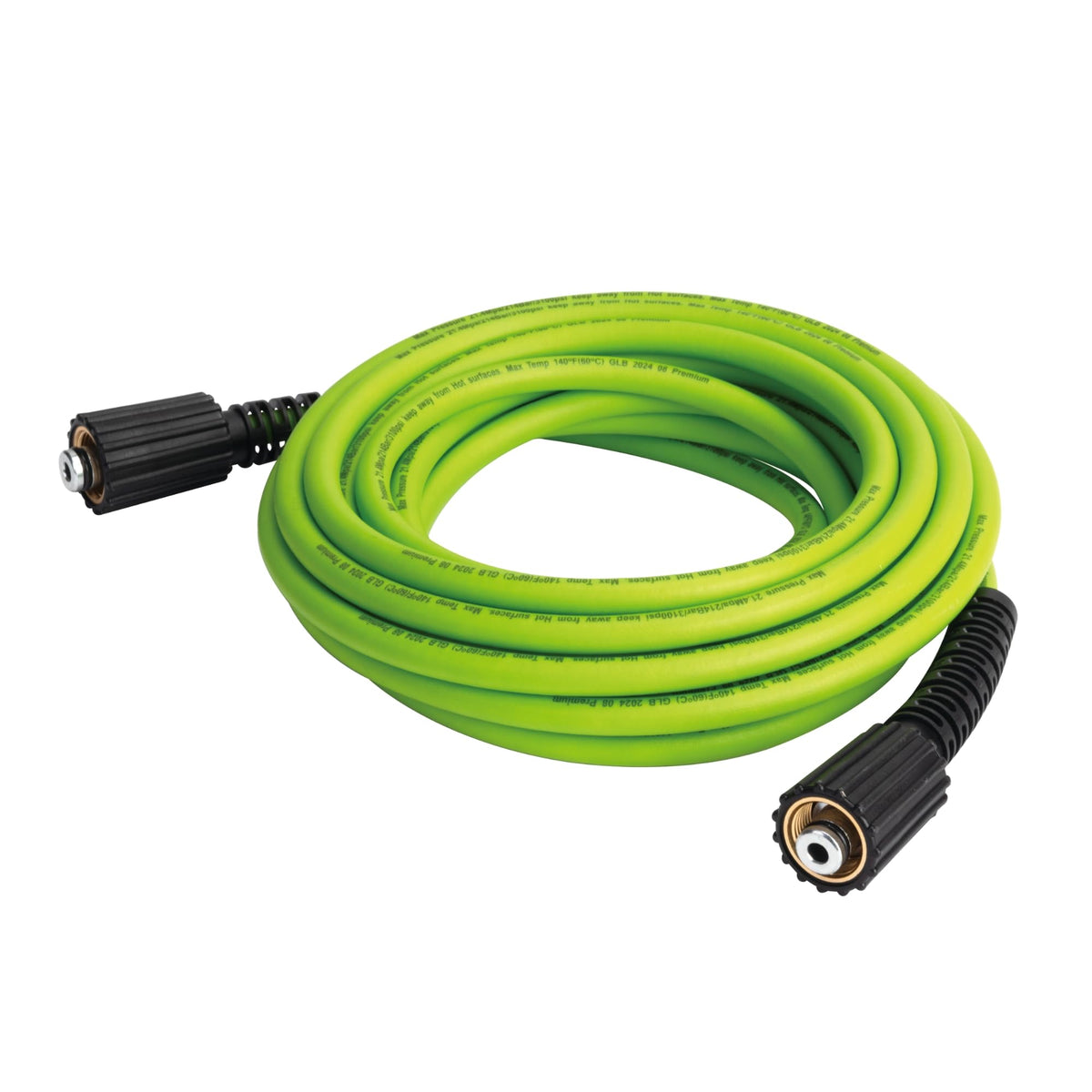 Greenworks 25ft high-pressure hose deck cleaning ready for outdoor chores.