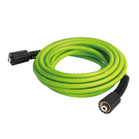 Greenworks 25ft high-pressure hose deck cleaning ready for outdoor chores.