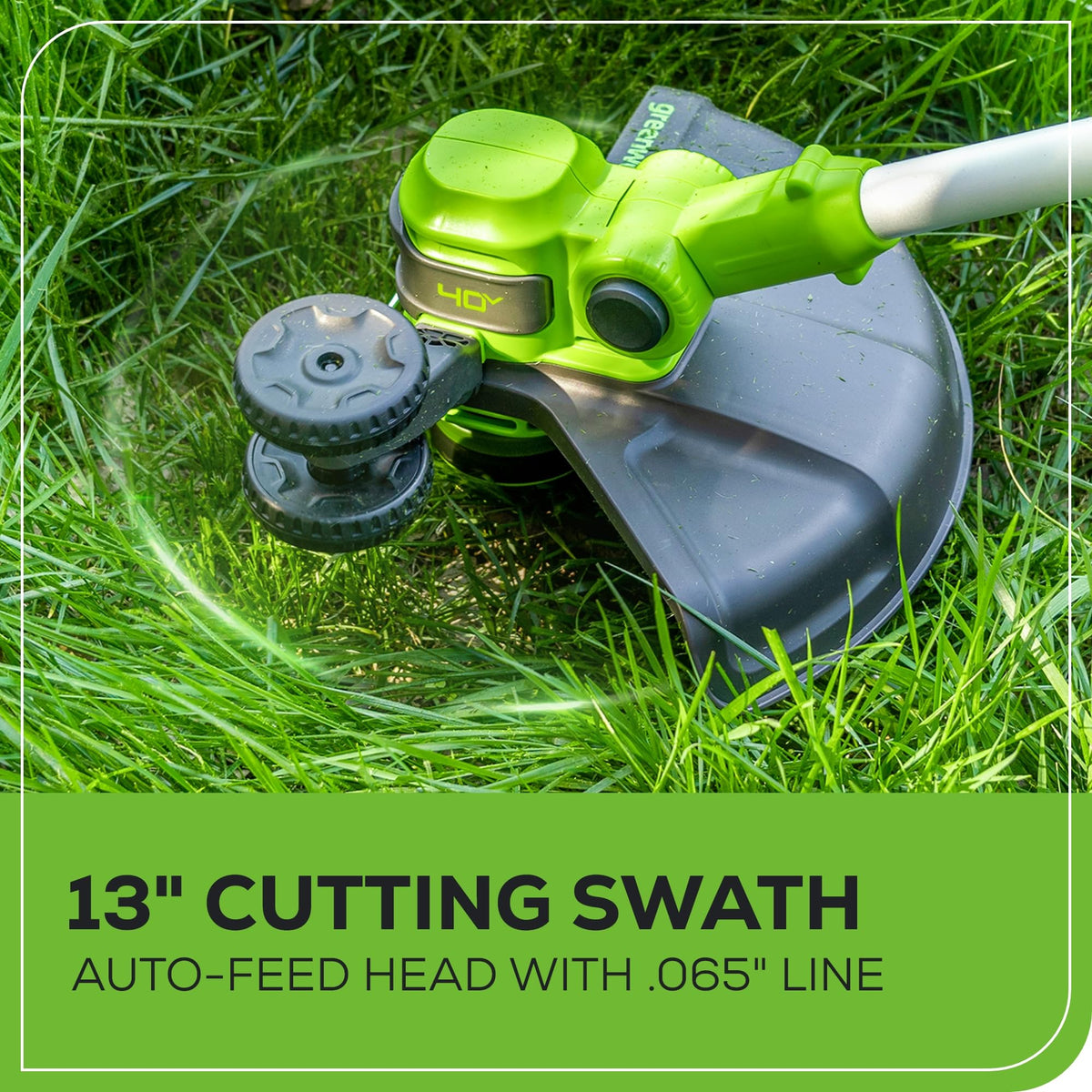 Three-year tool and battery warranty from Greenworks for peace of mind