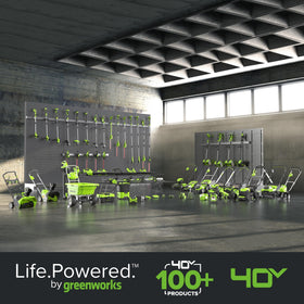 Greenworks 3-year tool and 3-year battery warranty reinforces long-term reliability.