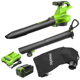 Greenworks 40V blower-vacuum with turbo boost for quick cleanup