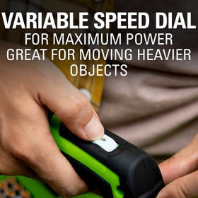 Greenworks 40V blower concentrator nozzle concentrates airflow for tight spaces.