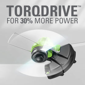 Greenworks 40V trimmer lightweight design reduces user fatigue.