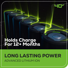 Greenworks battery and charger included for immediate cordless operation