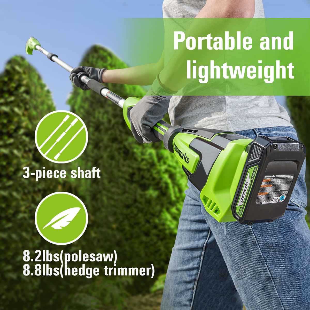 Greenworks battery charger ready for recharging