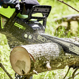 Greenworks brushless motor delivers sustained power for longer runtimes.