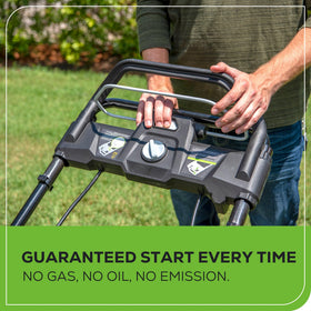 Greenworks dual battery setup enables longer runtimes with automatic switchover