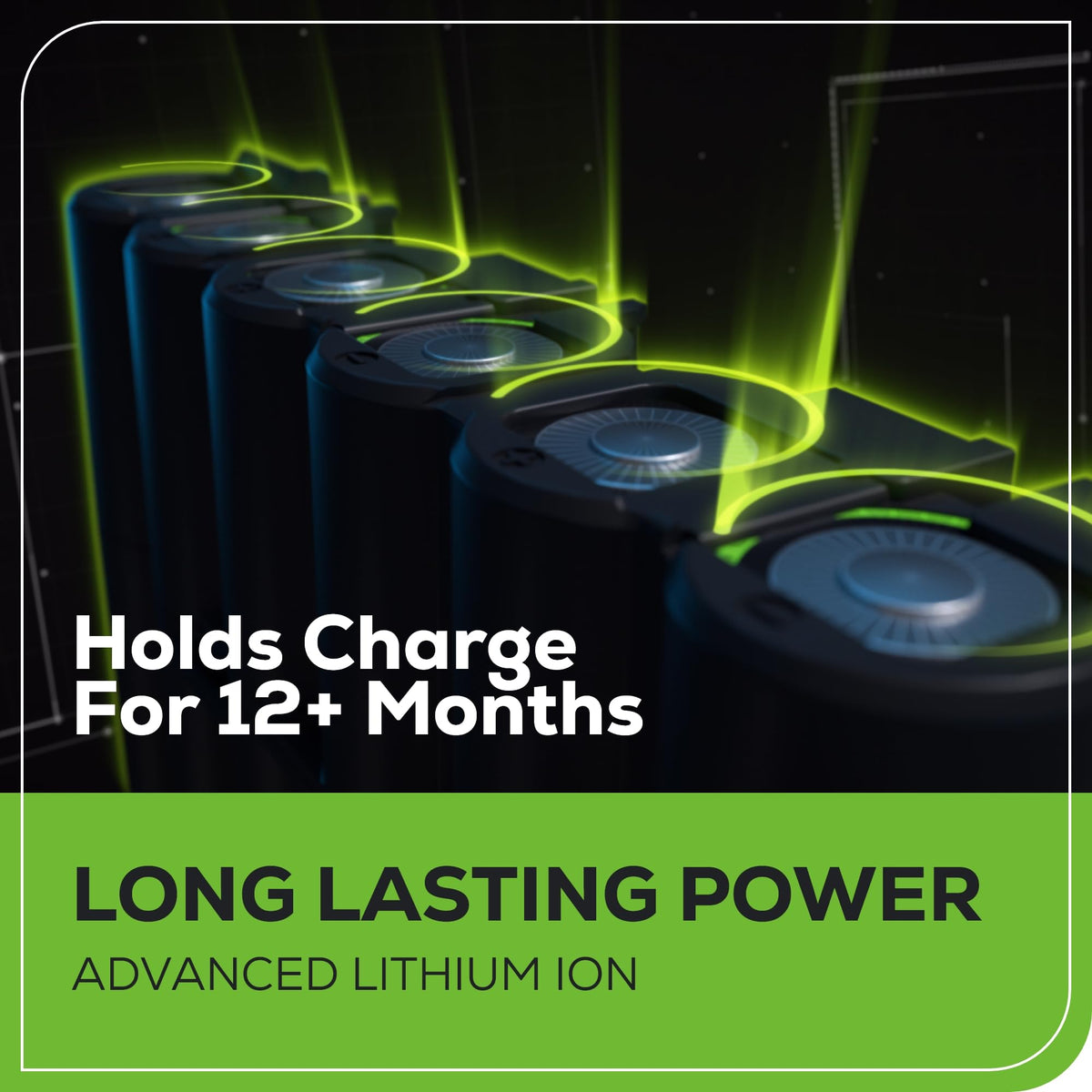 Greenworks dual-port fast charger for rapid battery recharge.