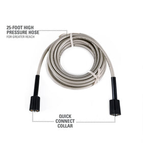 Durable design hose attachment reduces wear during tough outdoor cleaning tasks