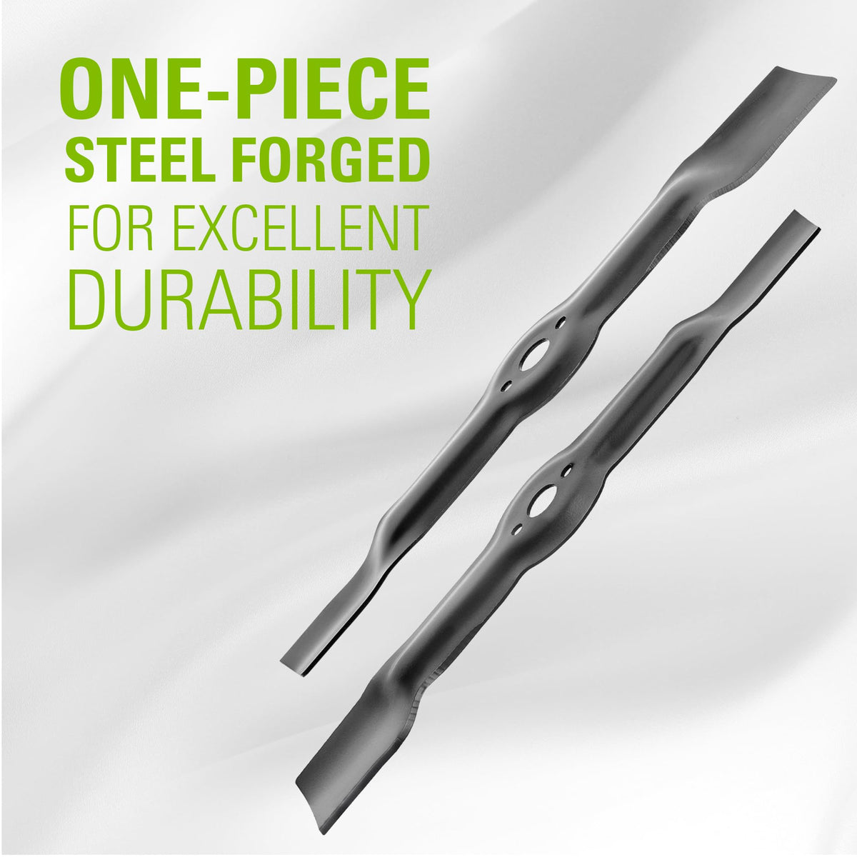 Greenworks durable steel blade construction for long-lasting mowing performance