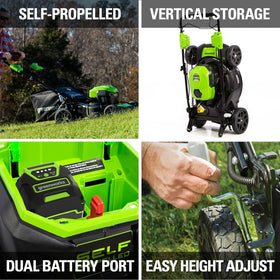 Greenworks ergonomic lightweight design for reduced fatigue