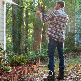 Greenworks hose attachment for secure storage supports tidy seasonal cleaning