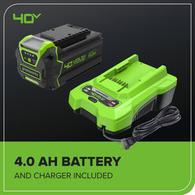 Greenworks lightweight mower demonstrates easy maneuverability around obstacles and edges.