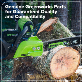 Greenworks low-kickback replacement chain for safer operation