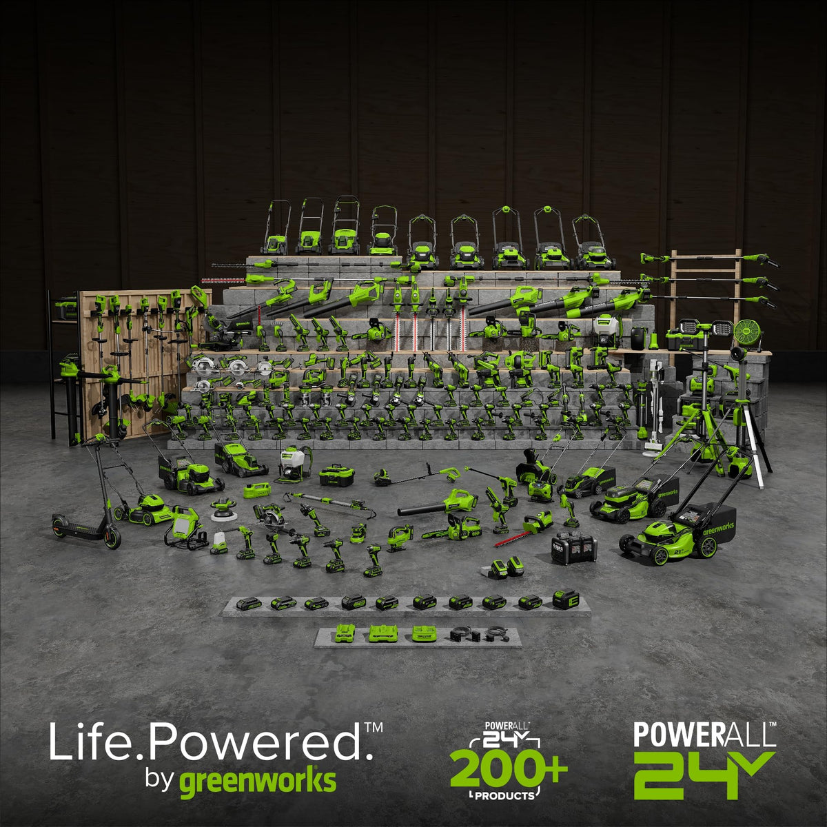 Greenworks low-noise operation for peaceful yard work
