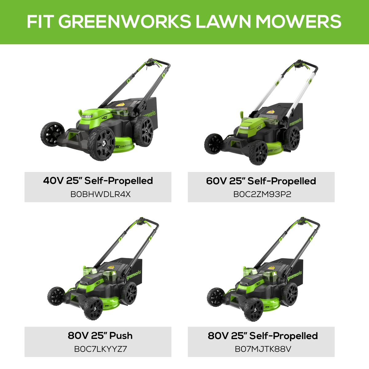 Greenworks mowing efficiency improvement with sharper blade for faster sessions