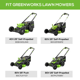 Greenworks mowing efficiency improvement with sharper blade for faster sessions