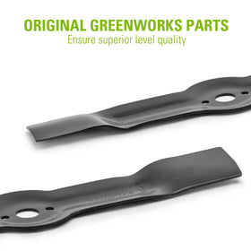 Greenworks precision cutting edge delivering consistent lawn height and finish