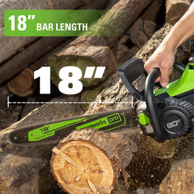 GreenWorks replacement bar and chain compatible with multiple GCS models.