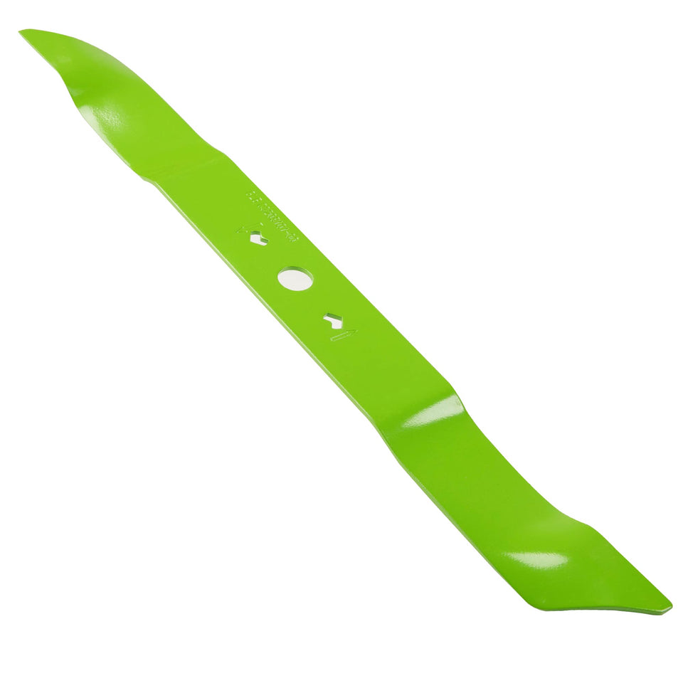 GreenWorks 21-inch replacement blade for mowers improves cut quality.
