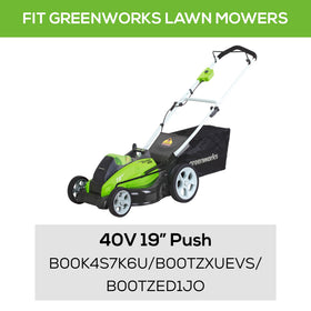 GreenWorks 19-inch blade compatible with 2500502 provides efficient, even trimming in small to mid lawns.